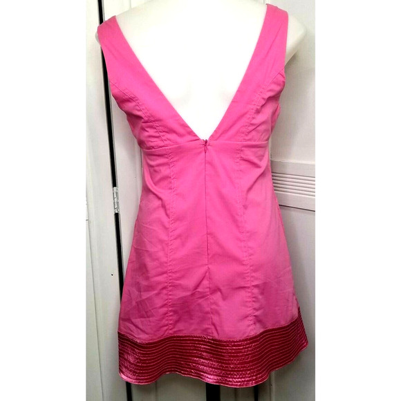 Solaris Babydoll Top Pink Low Back Satin Stretch - Picture 6 of 7